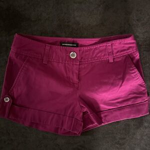 Express Women's Pink and Purple Shorts